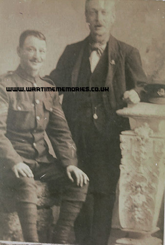 Sergeant Alfred Saxon and his father Henry in 1915